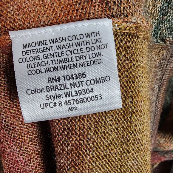 Vintage White Stag Boho Layered Open Cardigan Duster Ombre Knit Autumn Large - Picture 3 of 7